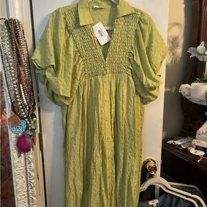 NWT citron midi dress.  Lg